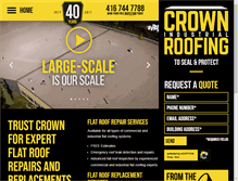 Tablet Screenshot of crownroofing.ca